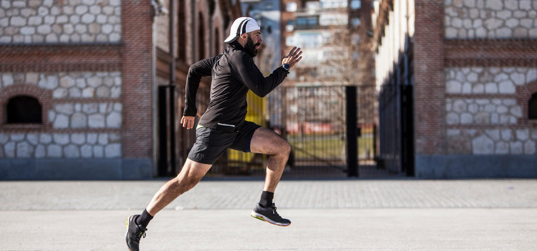 Man in his 40s running