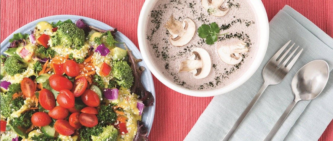 Dishes prepared with chlorella powder